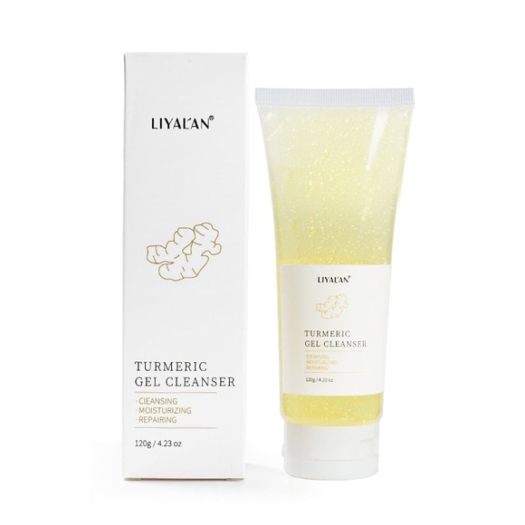 LIYALAN Turmeric Gel Facial Cleanser Control Moisturizing Pore Cleansing Wash - Picture 1 of 5